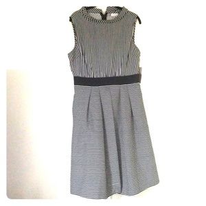 Black and white  striped  dress